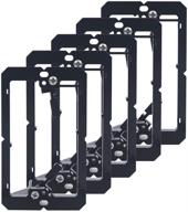 🔌 vce 5-pack single gang low voltage mounting bracket - ideal for telephone wires, network cables, hdmi, coaxial, speaker cables – black логотип