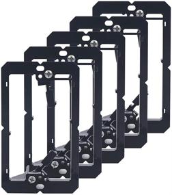 img 4 attached to 🔌 VCE 5-Pack Single Gang Low Voltage Mounting Bracket - Ideal for Telephone Wires, Network Cables, HDMI, Coaxial, Speaker Cables – Black