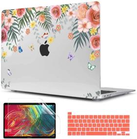 img 4 attached to 🦋 TwoL Case for MacBook Pro 13 inch 2020: Ultra Slim Hard Shell, Keyboard Cover & Screen Protector (Butterfly Floral) - A2251/A2289/A2338 M1 Compatible