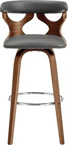 img 2 attached to Zenia Swivel Stool Leather Walnut