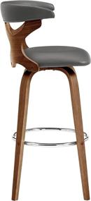 img 1 attached to Zenia Swivel Stool Leather Walnut