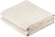 bless linen natural huckaback pure linen hand kitchen towel - set of 2 (16 x 30 inches) логотип