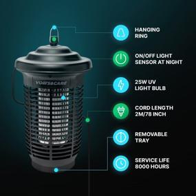 img 2 attached to 🦟 Bug ZUPPER Electric: Powerful 25W Waterproof Mosquito Zapper for Indoor and Outdoor Use with Light Sensor - Bug ZUPPER Electric1