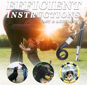 img 2 attached to 🐶 Dog Training Whistle - Stop Barking with Professional Dogs Whistles | Trasonic Silent Dog Whistle Adjustable Frequencies | Recall Training Whistle with Free Black Strap Lanya | ⅢBlack