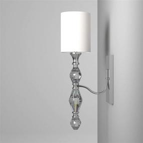 img 3 attached to 🔦 Designers Fountain 89901-CH Evi Silver Wall Sconce/Bath Light, 16.50x7.25x4.50