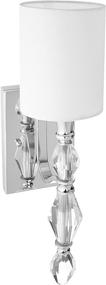 img 4 attached to 🔦 Designers Fountain 89901-CH Evi Silver Wall Sconce/Bath Light, 16.50x7.25x4.50