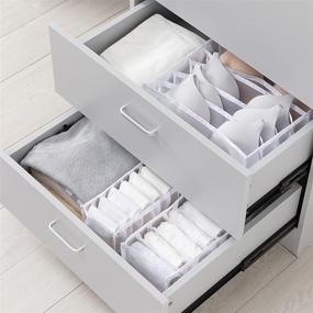 img 2 attached to 📦 CLEACE Foldable Underwear Drawer Organizer Set- 3 Pack, White- Keep Your Underwear, Socks, Bras, and More Neatly Organized in your Closet Cabinet with Washable Storage Boxes