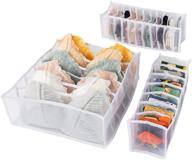 📦 cleace foldable underwear drawer organizer set- 3 pack, white- keep your underwear, socks, bras, and more neatly organized in your closet cabinet with washable storage boxes logo