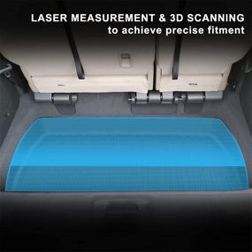 img 3 attached to 🚘 Enhanced All-Weather Trunk Liner for 2018-2022 Honda Odyssey | KIWI MASTER Cargo Trunk Mat Behind 3rd Row | TPE Slush Mats in Black