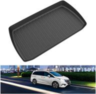 🚘 enhanced all-weather trunk liner for 2018-2022 honda odyssey | kiwi master cargo trunk mat behind 3rd row | tpe slush mats in black logo