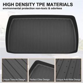 img 2 attached to 🚘 Enhanced All-Weather Trunk Liner for 2018-2022 Honda Odyssey | KIWI MASTER Cargo Trunk Mat Behind 3rd Row | TPE Slush Mats in Black