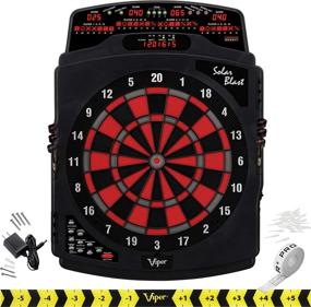 img 4 attached to Viper by GLD Products Solar Blast Electronic Dartboard Deluxe Size – Over 55 Games, Auto-Scoring LCD Cricket Display, Durable Nylon Target, Fewer Bounce Outs – Soft Tip Darts, Black