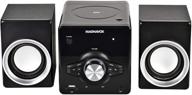 🎵 magnavox mm442 3-х канальная cd-система с полками, fm-стерео радио, bluetooth и дистанционным управлением - черный, синие огни, led-дисплей логотип