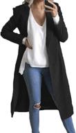 🧥 stylish and warm: explore the auxo trench overcoat outwear cardigan for women's clothing in coats, jackets & vests logo