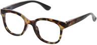 protect and style your eyes with peepers by peeperspecs women's grandview soft square blue light blocking reading glasses, tortoise, 50 + 1.75 logo