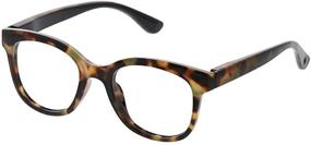 img 3 attached to Protect and Style Your Eyes with Peepers by PeeperSpecs Women's Grandview Soft Square Blue Light Blocking Reading Glasses, Tortoise, 50 + 1.75