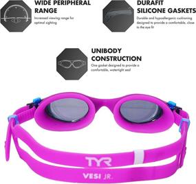 img 2 attached to 🥽 Explore Clear Vision with TYR Junior Vesi Googles for your Young Swimmers