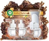 🍂 air wick woodland mystique fall scent starter kit + 3 refills - essential oils air freshener logo