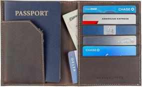 img 4 attached to Кожаная обложка для паспорта Дорожный кошелек
