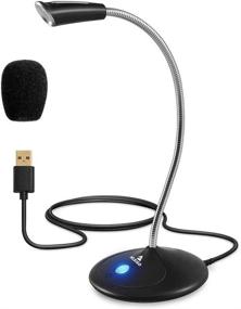 img 4 attached to 🎙️ NexiGo Black USB Computer Microphone with Mute Button and Adjustable Gooseneck - Noise-Cancelling Desktop Mic for Windows, Mac, Laptop, Streaming, Zoom, YouTube, Skype