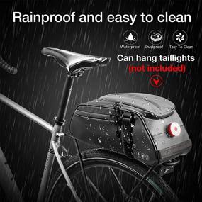 img 3 attached to 🚴 ZIMFANQI 8L Waterproof Reflective Bike Rack Bag - Secure Bicycle Trunk Pannier Rear Seat Bag for Cycling - Chest Bag for Bike Carrier - Luggage Pouch Shoulder Bag