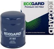 🔍 высококачественный масляный фильтр ecogard x195 с резьбовым соединением для двигателя chrysler pt cruiser 2.4l с 2003 по 2009 год, dodge dakota 3.7l с 2004 по 2008 год, ram 1500 3.7l с 2002 по 2008 год, nitro 3.7l с 2007 по 2008 год с совместимостью с обычным маслом. логотип