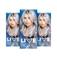 🌈 средство для окрашивания волос "schwarzkopf live ultra bright или pastel steel silver, номер 098 - упаковка из 3: яркий и потрясающий цвет волос логотип