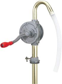 img 4 attached to 🔧 Lumax Gray LX-1318 Rotary Barrel Pump for transferring Non-Corrosive, Petroleum Based, Light to Medium Viscosity-Like, Motor, Heavy, Transmission Fluid, and Heating Oils - Compact Size: 14 x 6.1 x 5.9 inches