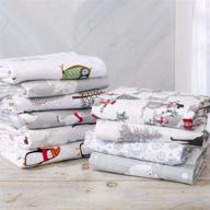 warm and cozy stratton collection queen flannel sheet set with extra soft 100% turkish cotton, perfect for winter. luxury bed sheets featuring polar bears. logo