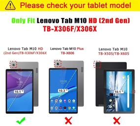 img 3 attached to 📱 [2 упаковки] Защитная пленка для экрана APLLEN Lenovo Tab M10 HD 2-го поколения - Защитная пленка из закаленного стекла для планшета Lenovo TB-X306F/TB-X306X (10.1") - Антицарапин, без пузырей