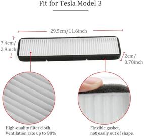 img 1 attached to 🚀 Фильтр воздухозаборника Farmogo для вентиляционного патрубка аксессуары для Tesla Model 3 (до версии 2020 года)