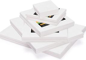 img 3 attached to 🖼️ 12-Pack of Stretched Canvas Boards: 4x4, 5x7, 8x10, 9x12, 11x14, 12x16 Inches - 2 of Each, Blank White Primed Canvas for Acrylic Pouring & Oil Painting, Ideal for Artists and Beginners, Made of 100% Cotton