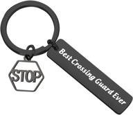 best crossing guard ever keychain - appreciation gift for school guard logo