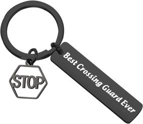 img 4 attached to Best Crossing Guard Ever Keychain - Appreciation Gift for School Guard