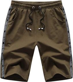 img 4 attached to 🩳 Blue Boys' Clothing: GUNLIRE Drawstring Elastic Shorts with Pockets