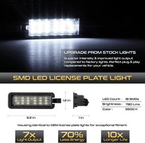 img 3 attached to Обновленный полный комплект замены сборки подсветки номерного знака LED - Dodge Charger Challenger Chrysler 300 Jeep Compass - 6000K бриллиантово-белый, одна штука