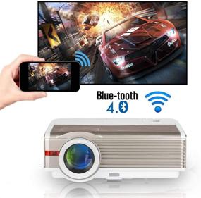 img 4 attached to Home Projector 1080P WiFi Android HD 1080P Wireless Smartphone Tablet Laptop Screen Mirror Support Airplay Miracast Bluetooth For Indoor Outdoor Movie Theater Gaming Party TV DVD PPT PS5 PC