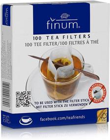 img 4 attached to ☕ Finum 60/4205500 Disposable Cup-Sized Paper Tea Filter Bags for Loose Tea with Filter Holding Stick, 100 Count, White - Enhance your Tea Brewing Experience!