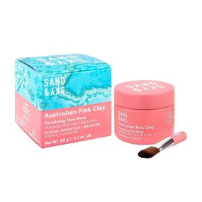 img 4 attached to Sand &amp; Sky Pink Clay Porefining Face Mask: Australian Skin Care, Pore Minimizer, and Pore Cleanser with Applicator Brush