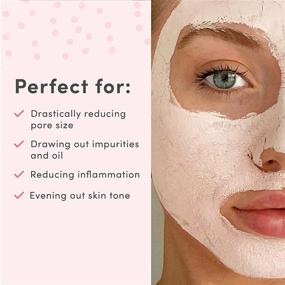 img 1 attached to Sand &amp; Sky Pink Clay Porefining Face Mask: Australian Skin Care, Pore Minimizer, and Pore Cleanser with Applicator Brush