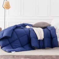 pinzon all-season blue down alternative comforter with duvet tabs - amazon brand logo