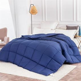 img 2 attached to Pinzon All-Season Blue Down Alternative Comforter with Duvet Tabs - Amazon Brand