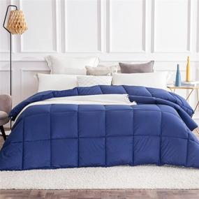 img 3 attached to Pinzon All-Season Blue Down Alternative Comforter with Duvet Tabs - Amazon Brand