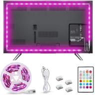 enhance your viewing experience with 8.2ft rgb tv led backlight: smd 5050 leds strip 📺 lights for 32-58inch tv monitor, 4096 diy colors, 6 dynamic modes, usb powered – 30mins timer off логотип