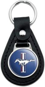 img 4 attached to 🔑 High-Quality Black Leather Ford Mustang Logo Keychain: A Stylish Accessory