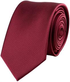 img 4 attached to 👔 Stylish Skinny Necktie with Textured Stripe Pattern - Enhancing Your Menswear Collection with Ties, Cummerbunds & Pocket Squares