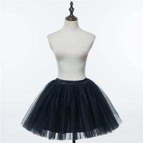 img 3 attached to 👗 Multi-Layer Ruffle Frilly Petticoat Skirt for Women - PerfectDay Mini Tutu Ballet