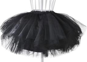 img 4 attached to 👗 Multi-Layer Ruffle Frilly Petticoat Skirt for Women - PerfectDay Mini Tutu Ballet