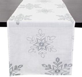 img 4 attached to Enhance Your Table Décor with Fennco Styles Collection Decorative Tablecloth