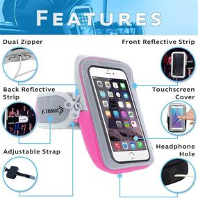 img 3 attached to 📱 Ultimate Universal Phone Holder for Running: Armband Sleeve Workout Gear Arm Pouch Case & Bag - Fit for Apple iPhone 7 7S 8 8S Plus X XS XR MAX 11 & Galaxy Note 7 8 9 - Supports Plus Sized Phones Up to 6.4 Inches